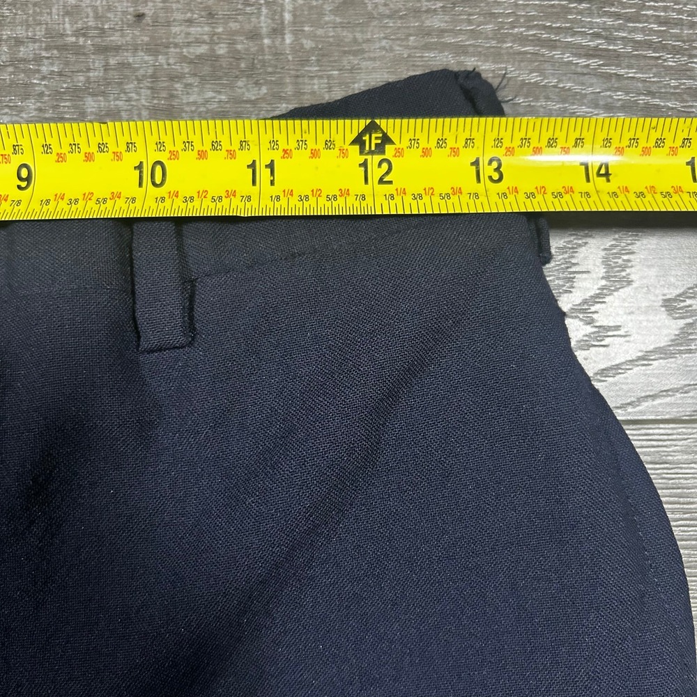 J Press Mens Navy Blue Twill Dress Trousers Straight Leg Flat Front Pants 0562 - Picture 5 of 6